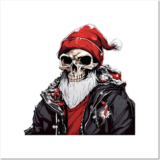 Christmas Celebration with a Skull Twist Posters and Art
